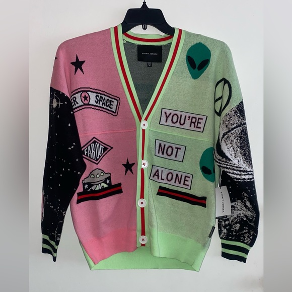 New Spirit Jersey Out of the World Cardigan Unisex Sz XS - Women Medium - Picture 2 of 8